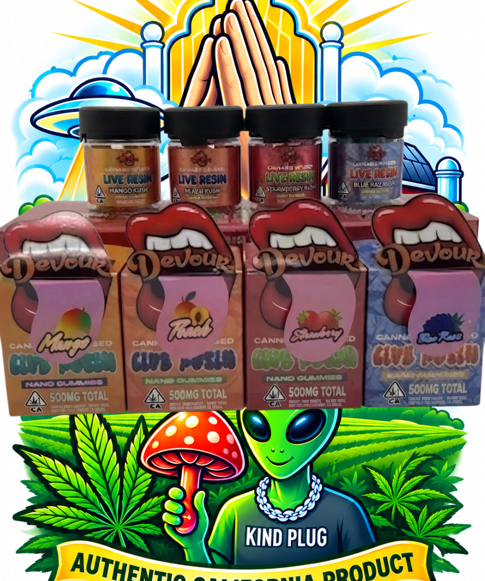 DEVOUR Live Rosin Nano Gummies 500mg Slide 2