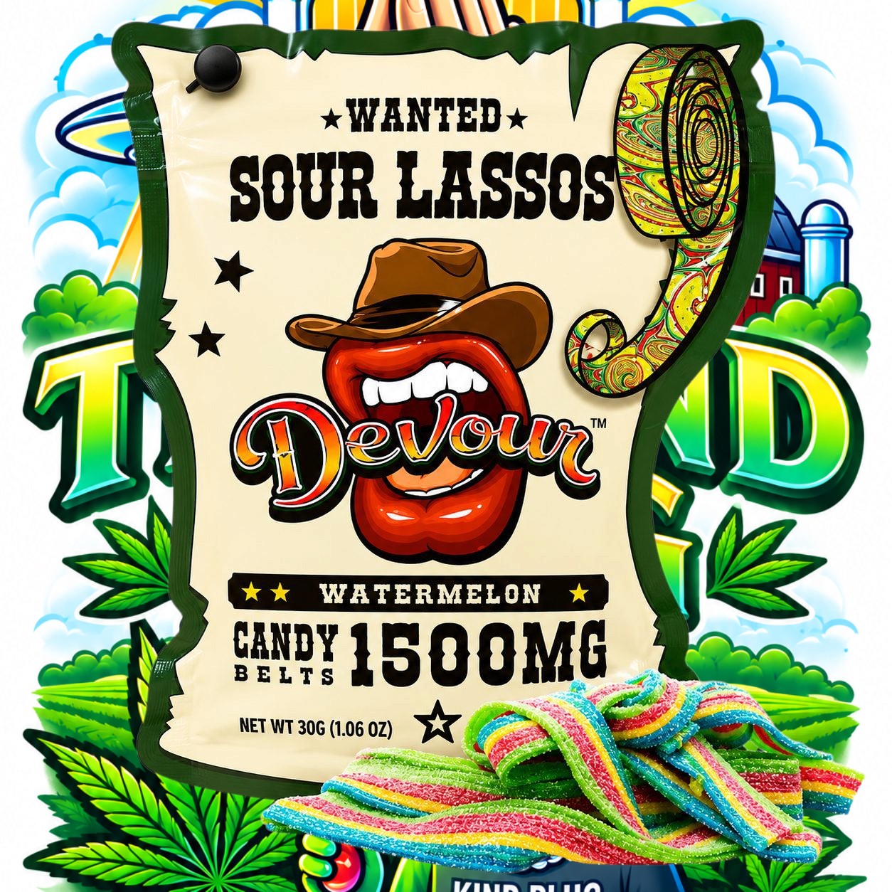 DEVOUR 1500mg Lasso Edibles Slide 1