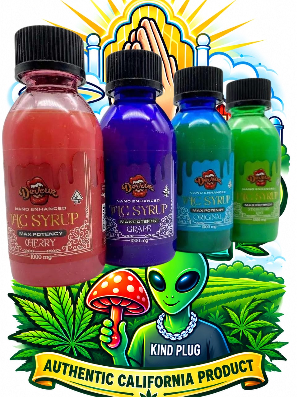 DEVOUR THC Syrup 1000mg Slide 1