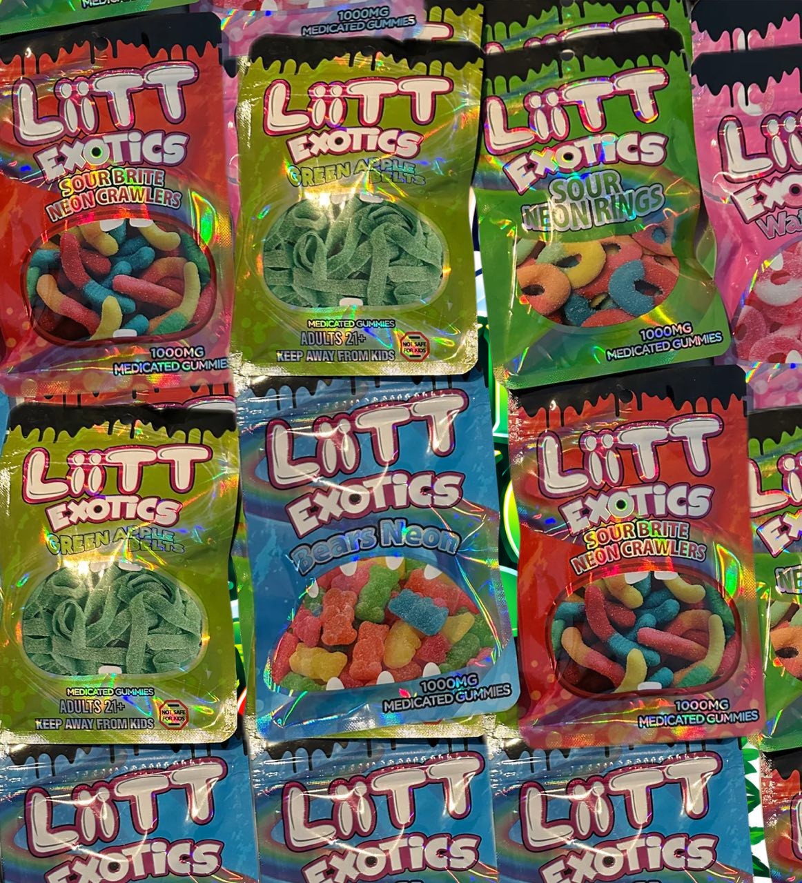 LITT Exotic Gummies 1000mg Slide 1