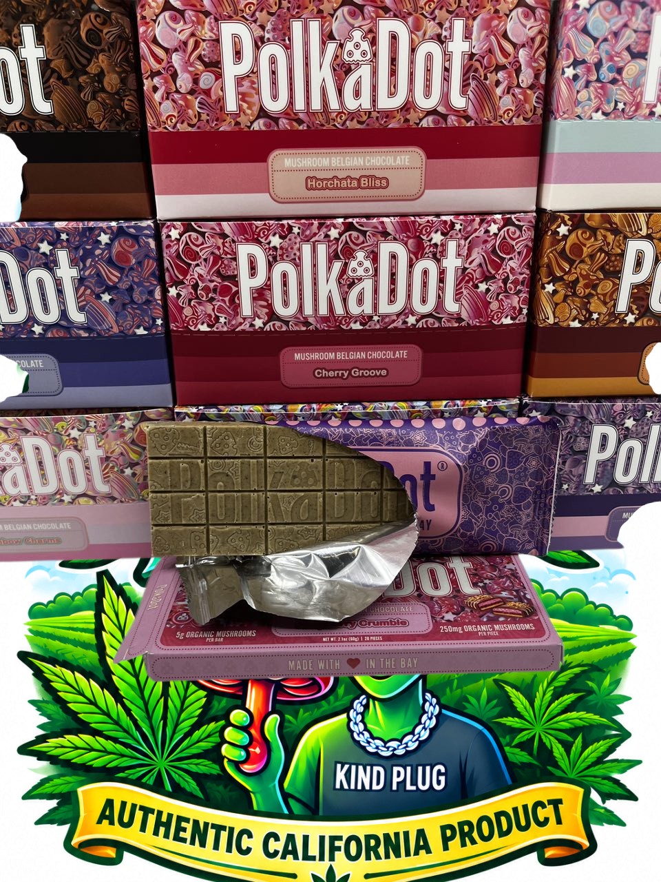 Polkadot 4G Replica Shroom Bar front packaging