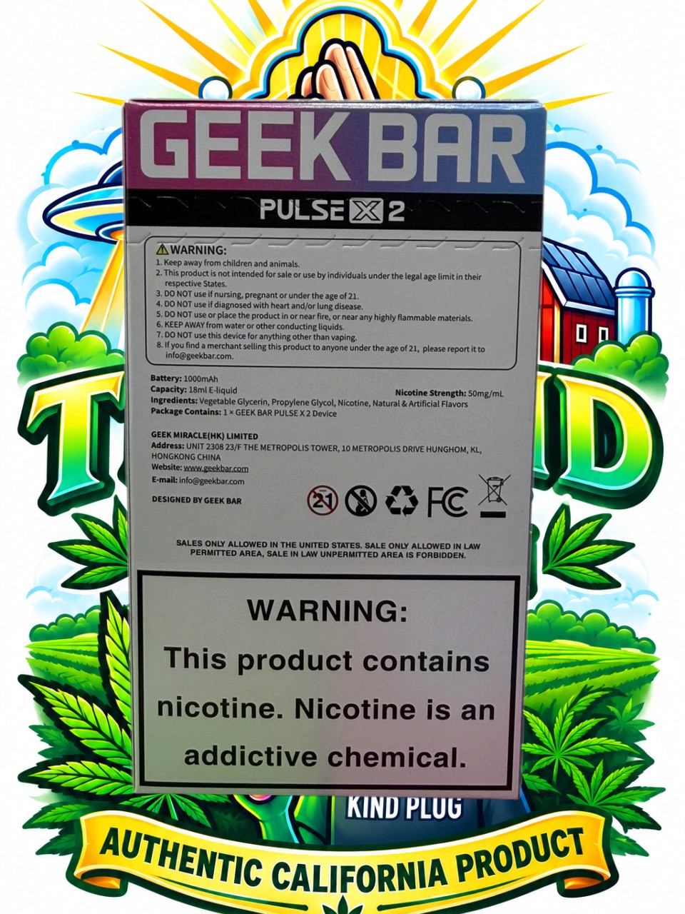 GEEK BAR PULSE X2 NICOTINE VAPE 2